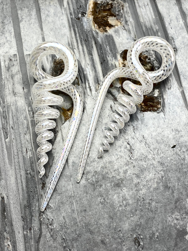 CORKSCREW SQUIDS | OIL SLICK WHITE FISHNET | 10G - 00G