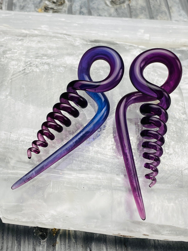 Gold Amethyst | Corkscrew Squids | 10G - 0G
